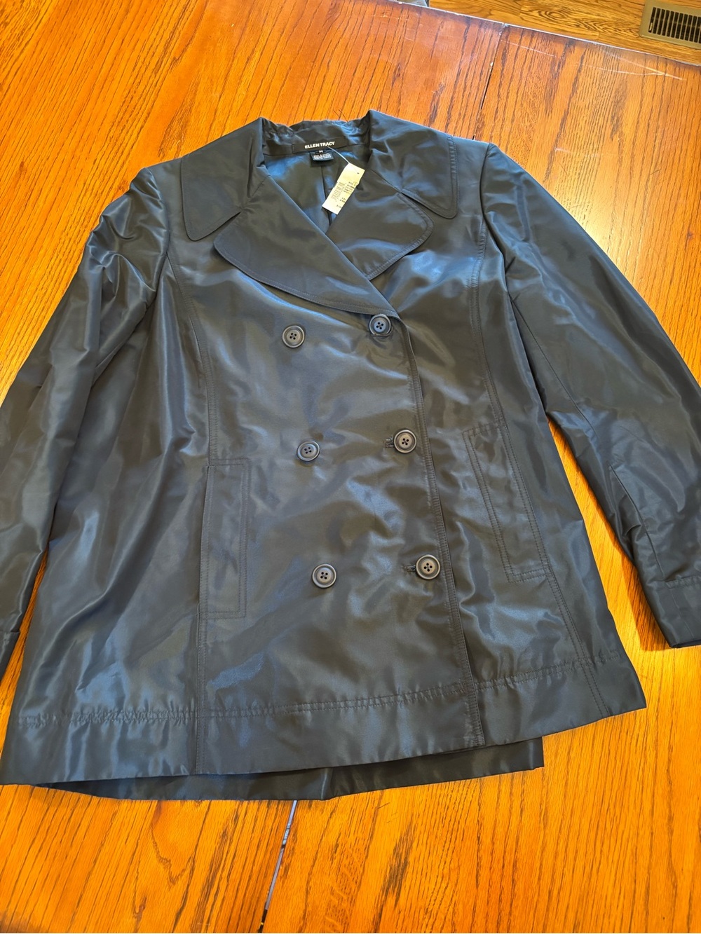Vintage Ellen Tracy , Double-Breasted iridescent blue Women's Jacket - NWT